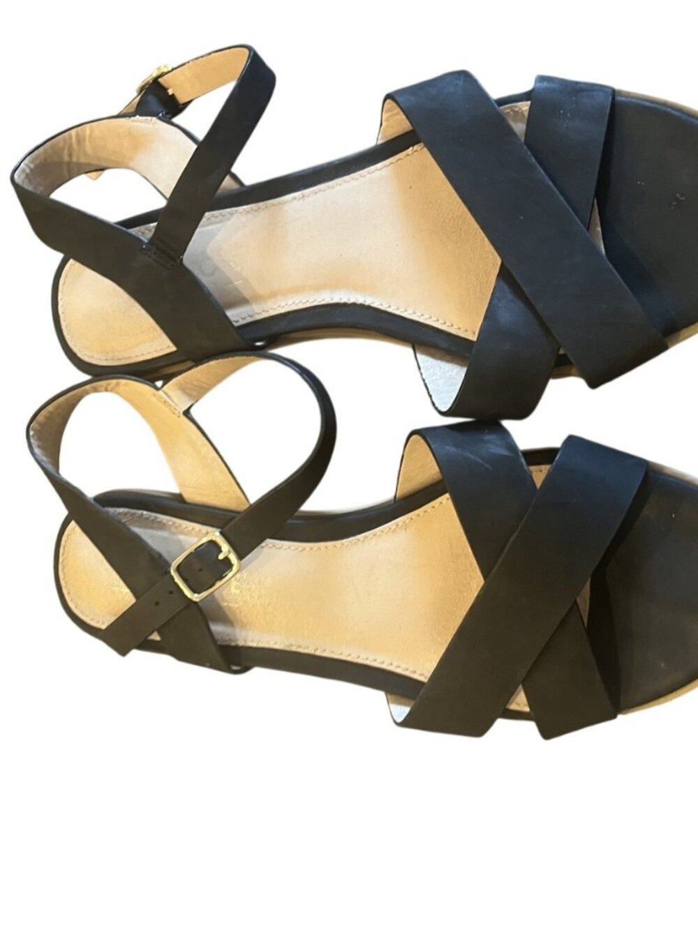 Office Size 8 Black Strappy Gladiator Block Heel Sandals